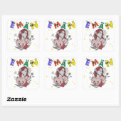 EMAN leuk naamontwerp Vierkante Sticker (Vel)