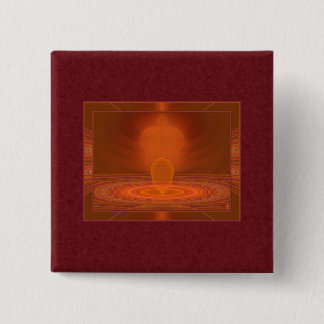 Emanaties Abstracte kunst Vierkante Button 5,1 Cm
