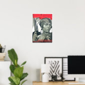 Emancipated Woman bouwt socialisme! Sovjet Poster (Thuiskantoor)
