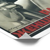 Emancipated Woman bouwt socialisme! Sovjet Poster (Hoek)