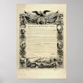 Emancipatie door Abraham Lincoln Poster (Voorkant)