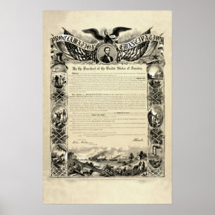 Emancipatie door Abraham Lincoln Poster