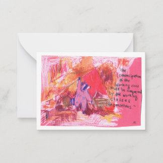 Emancipatie Marx Raccoon Notitiekaartje