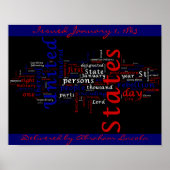 Emancipatie Proclamation World Cloud Poster (Voorkant)