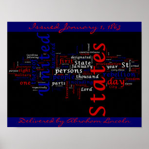 Emancipatie Proclamation World Cloud Poster