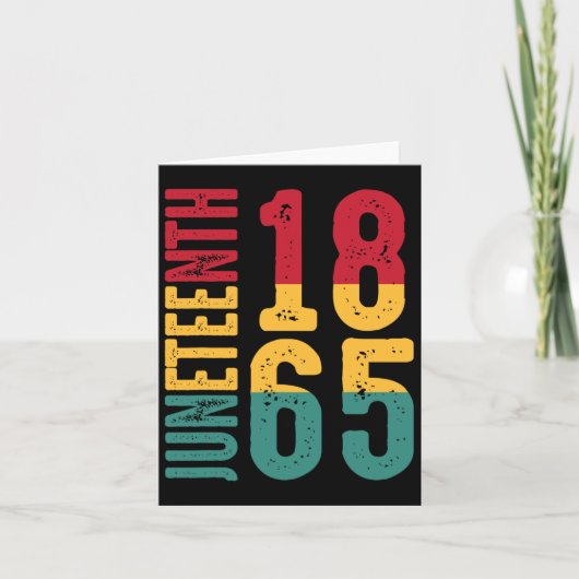 Emancipatiedag Is Geweldig Met 1865 Juneteenth Fla Kaart (Voorkant)