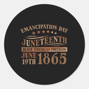Emancipatiedag Juneteenth 19 juni 1865 Mannen Wom Ronde Sticker
