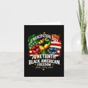 Emancipatiedag Juneteenth Black American Flag Fr Kaart