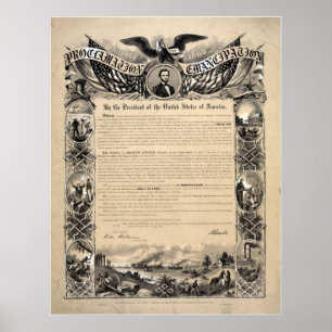 Emancipatieproclamatie Abraham Lincoln Poster