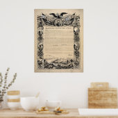 Emancipatieproclamatie Abraham Lincoln Poster (Keuken)