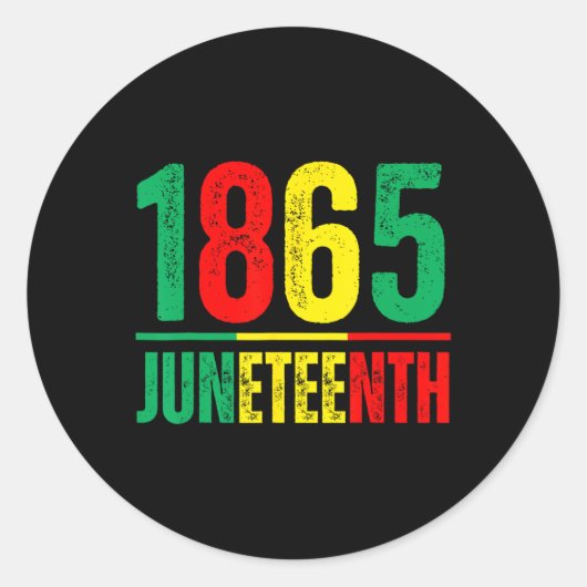 Emancipation Day is geweldig met 1865 juni 1995 Fl Ronde Sticker (Voorkant)