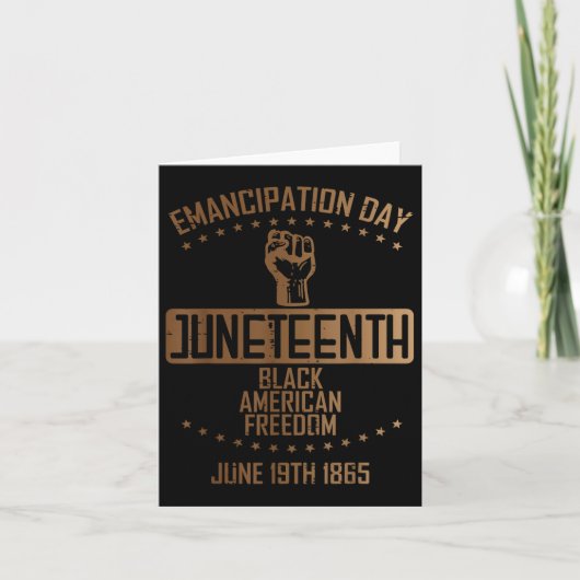 Emancipation Juneteenth 19 June 1865 Mannen Wo Kaart (Voorkant)