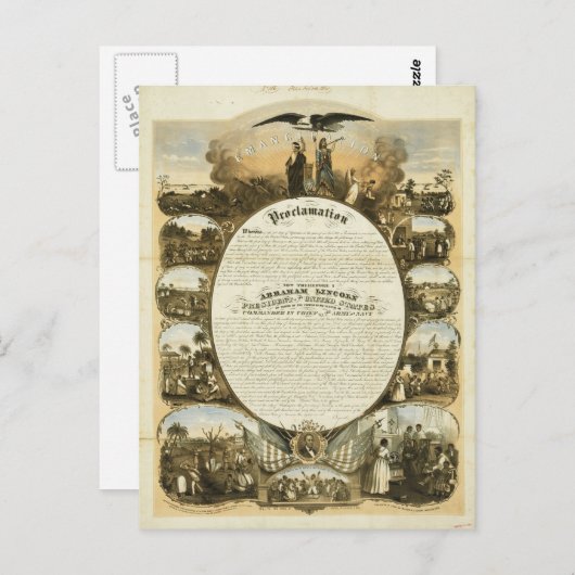 Emancipation Proclamation by L. Lipman Briefkaart (Voorkant / Achterkant)