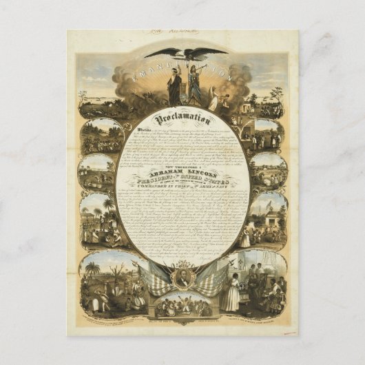 Emancipation Proclamation by L. Lipman Briefkaart (Voorkant)
