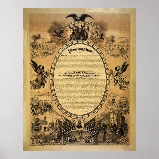 Emancipation Proclamation (Publiced 1886) Poster (Voorkant)