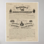 Emancipation Proclamation Reprint van A. Kidder Poster (Voorkant)