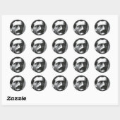 Emanuel Lasker Ronde Sticker (Vel)