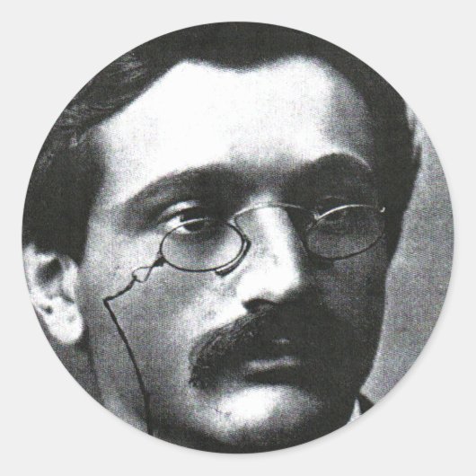 Emanuel Lasker Ronde Sticker (Voorkant)