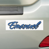Emanuel Name blue Aufkleber Sticker Autoaufkleber (Op auto)