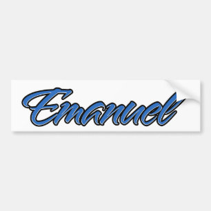 Emanuel Name blue Aufkleber Sticker Autoaufkleber