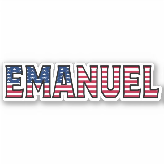 Emanuel Name Vorname USA Sticker Stickerset (Voorkant)