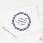 Emanuel Star Mozaïek Retouradreslabel Ronde Sticker (Envelop)