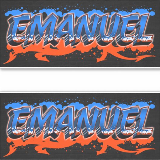 Emanuel Vorname Name Graffiti Aufkleber Sticker (Voorkant)
