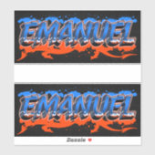 Emanuel Vorname Name Graffiti Aufkleber Sticker (Vel)