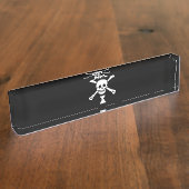 Emanuel Wynne Pirate Flag Jolly Roger Naambordje (Zijkant)