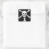 Emanuel Wynne Pirate Flag Jolly Roger Vierkante Sticker (Tas)