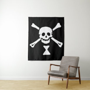 Emanuel Wynne Piratenvlag Jolly Roger Wandkleed