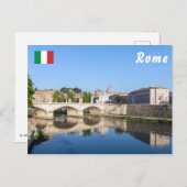 Emanuele II-brug en Sint-Pietersbasiliek - Rome Briefkaart (Voorkant / Achterkant)