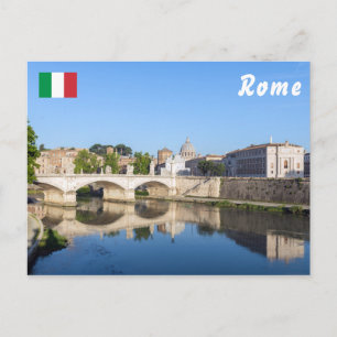 Emanuele II-brug en Sint-Pietersbasiliek - Rome Briefkaart