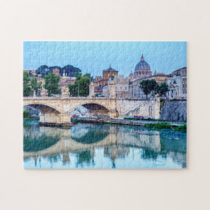 Emanuele II-brug en St. Peter's Basilica - Rome Legpuzzel