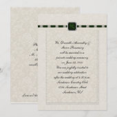 Emarld Ribbons & Lace Post Wedding Kaart (Voorkant / Achterkant)