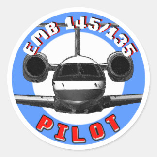 EMB 145-piloot Ronde Sticker