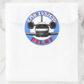 EMB 145-piloot Ronde Sticker (Tas)