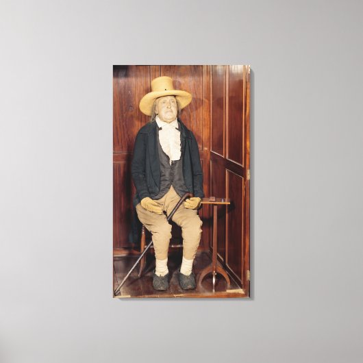 Embalmed body van Jeremy Bentham Canvas Afdruk (Voorkant)