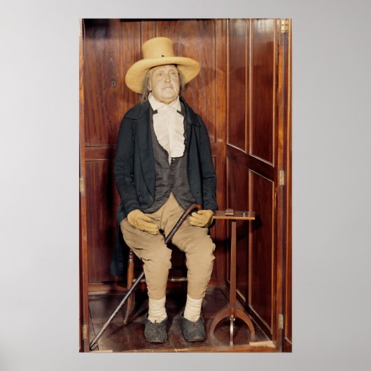 Embalmed body van Jeremy Bentham Poster (Voorkant)