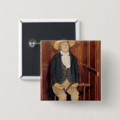 Embalmed body van Jeremy Bentham Vierkante Button 5,1 Cm (Voorkant /achterkant)
