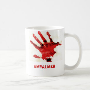 Embalmer Bloody Hand Print Mok