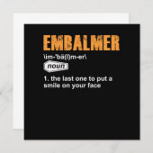 Embalmer Definition Morgue Embalming Funeral Direc Kaart (Voorkant / Achterkant)