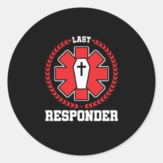 Embalmer Funeral Mortician Gift Last Responder Fun Ronde Sticker (Voorkant)
