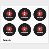 Embalmer Funeral Mortician Gift Last Responder Fun Ronde Sticker (Vel)