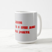 Embalming als middel om zombies te voorkomen. koffiemok (Voorkant rechts)