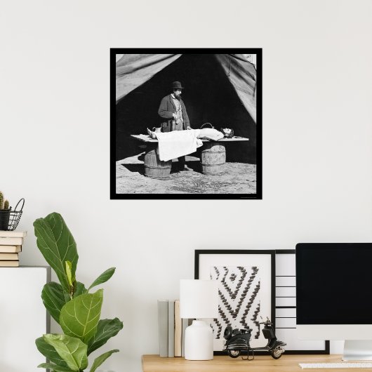 Embalming chirurg op Work 1864 Poster (Thuiskantoor)