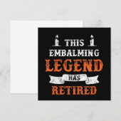 Embalming Legend Reolder Pension Death Funeral Gif Kaart (Voorkant / Achterkant)