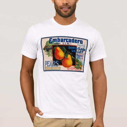Embarcadero Fancy Santa Clara Pears T-shirt (Voorkant)