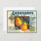 Embarcadero Merk  Crate Label Briefkaart (Voorkant / Achterkant)