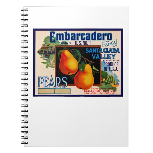 Embarcadero Pears Notitieboek (Voorkant)